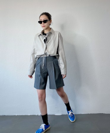 Grey Irregular Shirt #250217